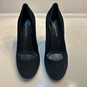BCBG Generation Black Suede Heels - size 8